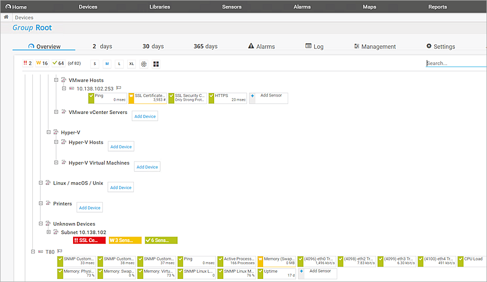 click device with sensor